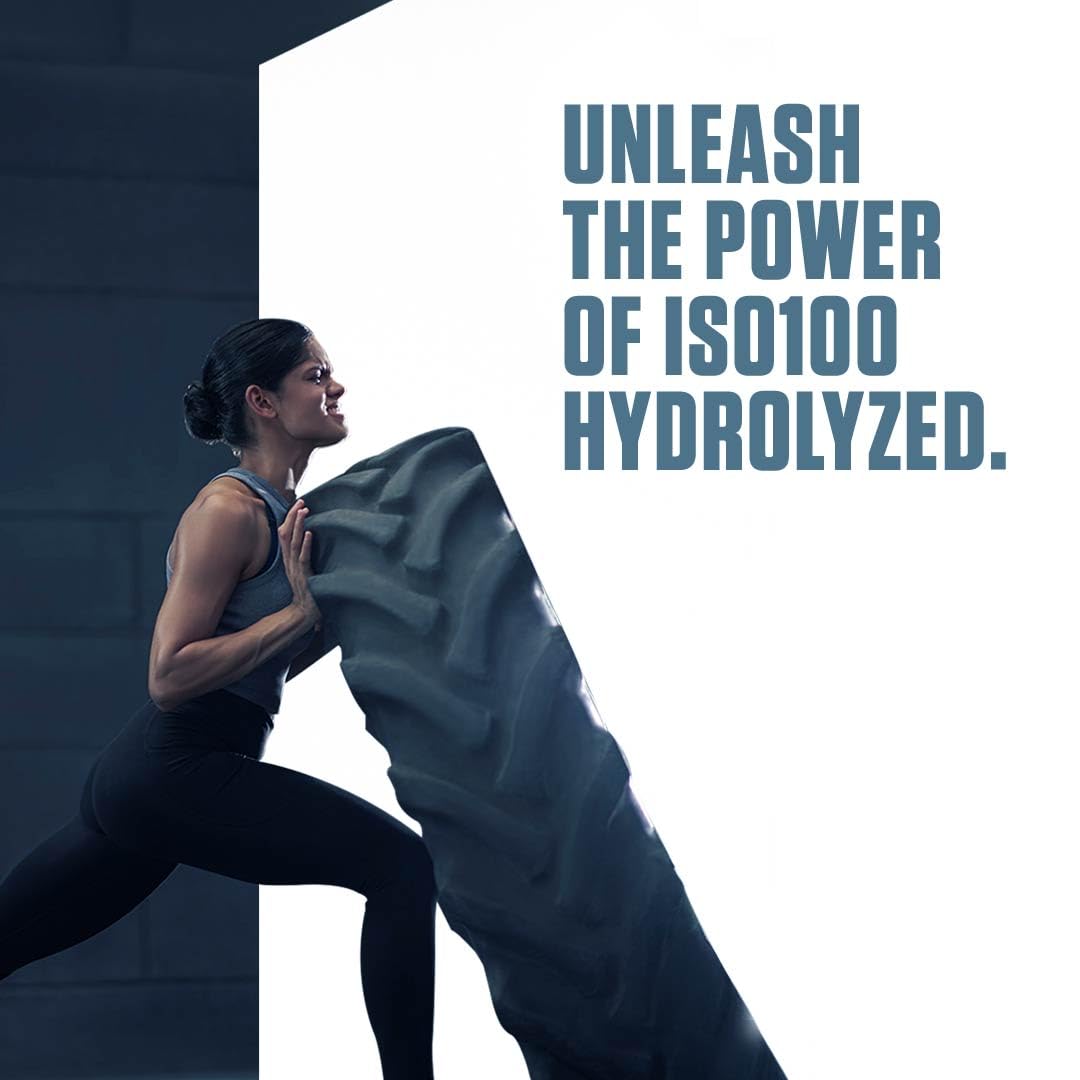 Dymatize ISO100 Whey Protein Powder Isolate, Gourmet Chocolate, 25g of Protein, 5 Pound, 5.5g BCAAs, Less Than 120 Cal., Gluten Free, 1g Fat, 1g Sugar, 2g Carb
